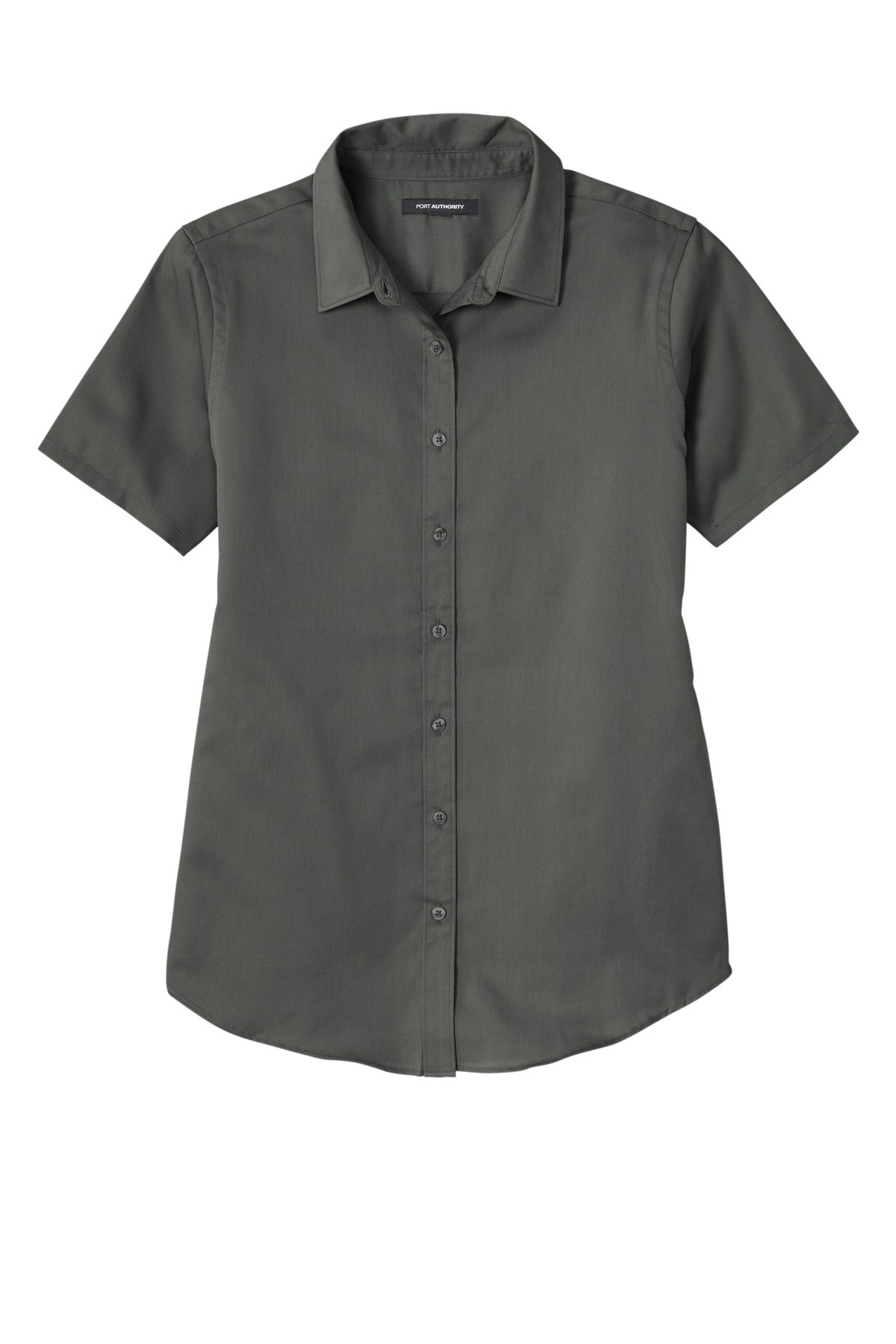 Custom Embroidered Port Authority Clothing Tops in Storm Grey