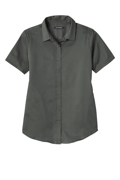 Custom Embroidered Port Authority Clothing Tops in Storm Grey