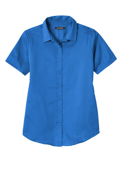 Custom Embroidered Port Authority Clothing Tops in Strong Blue