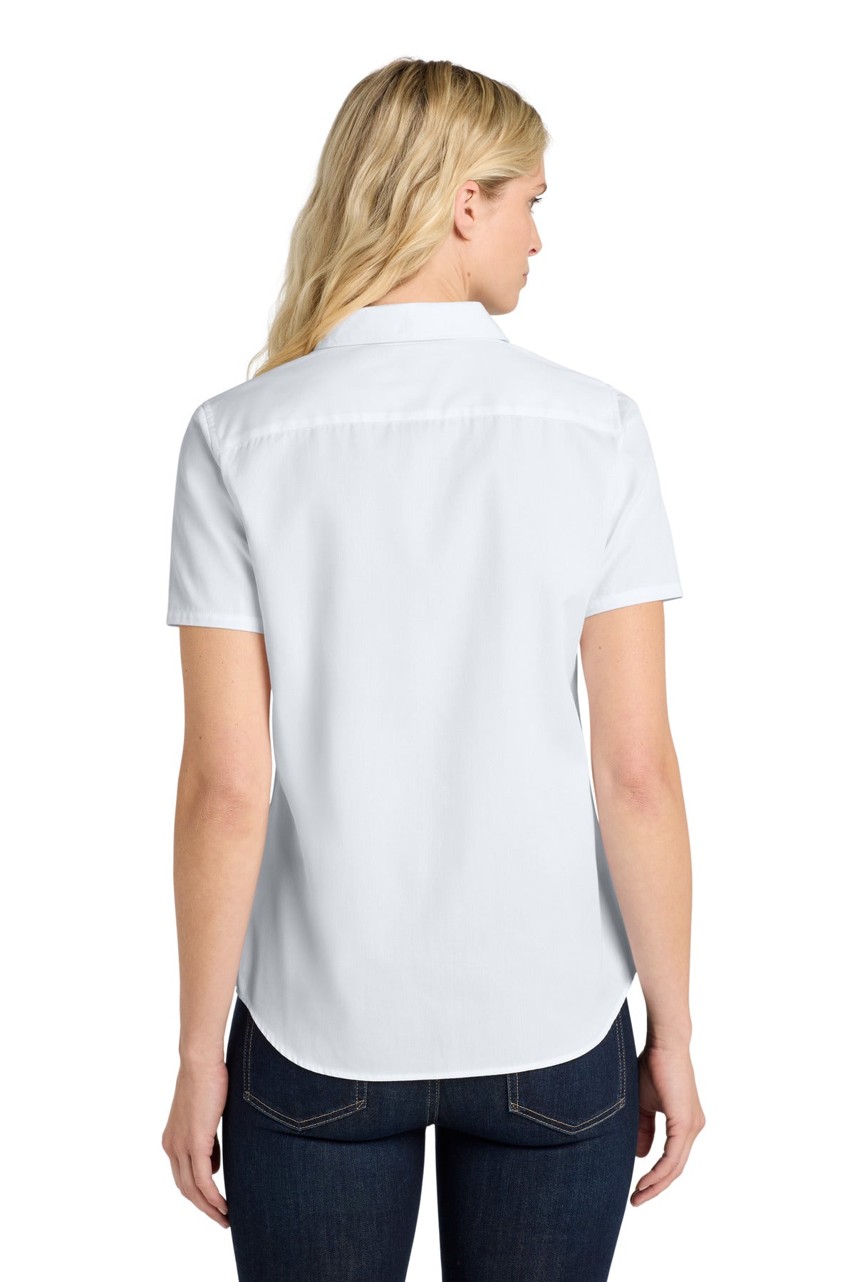 Custom Embroidered Port Authority Clothing Tops in White