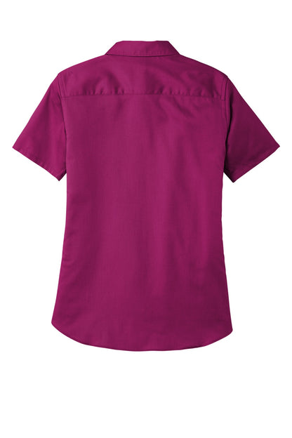 Custom Embroidered Port Authority Clothing Tops in Wild Berry