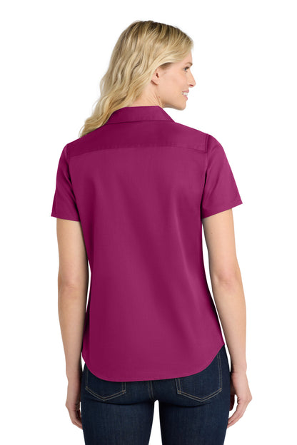 Custom Embroidered Port Authority Clothing Tops in Wild Berry