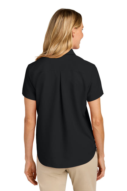Custom Embroidered Port Authority Women's Short Sleeve UV Dockside Shirt LW963,Deep Black
