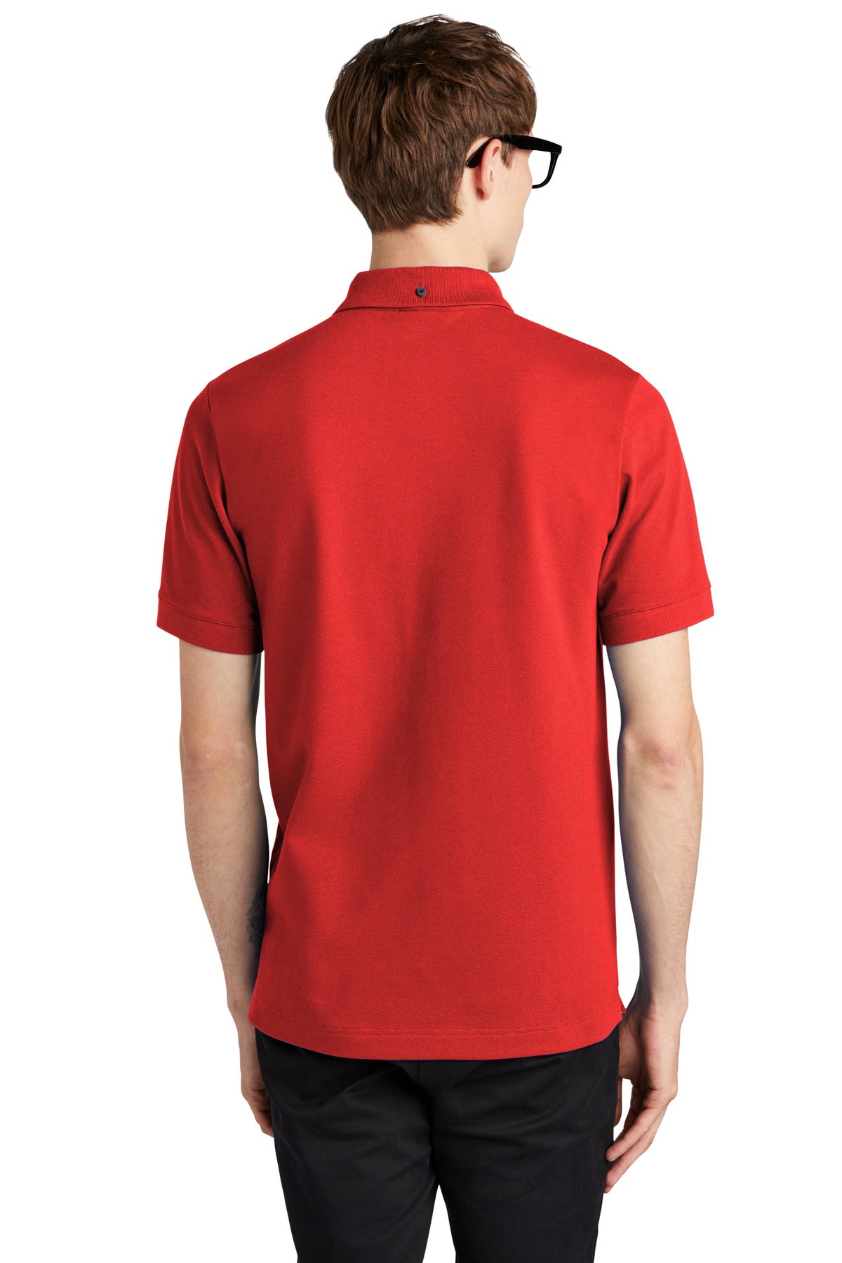 Custom Embroidered Mercer+Mettle Stretch Heavyweight Pique Polo MM1000,Apple Red