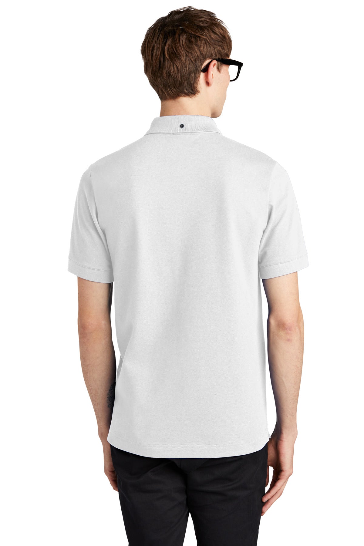 Custom Embroidered Mercer+Mettle Stretch Heavyweight Pique Polo MM1000,White