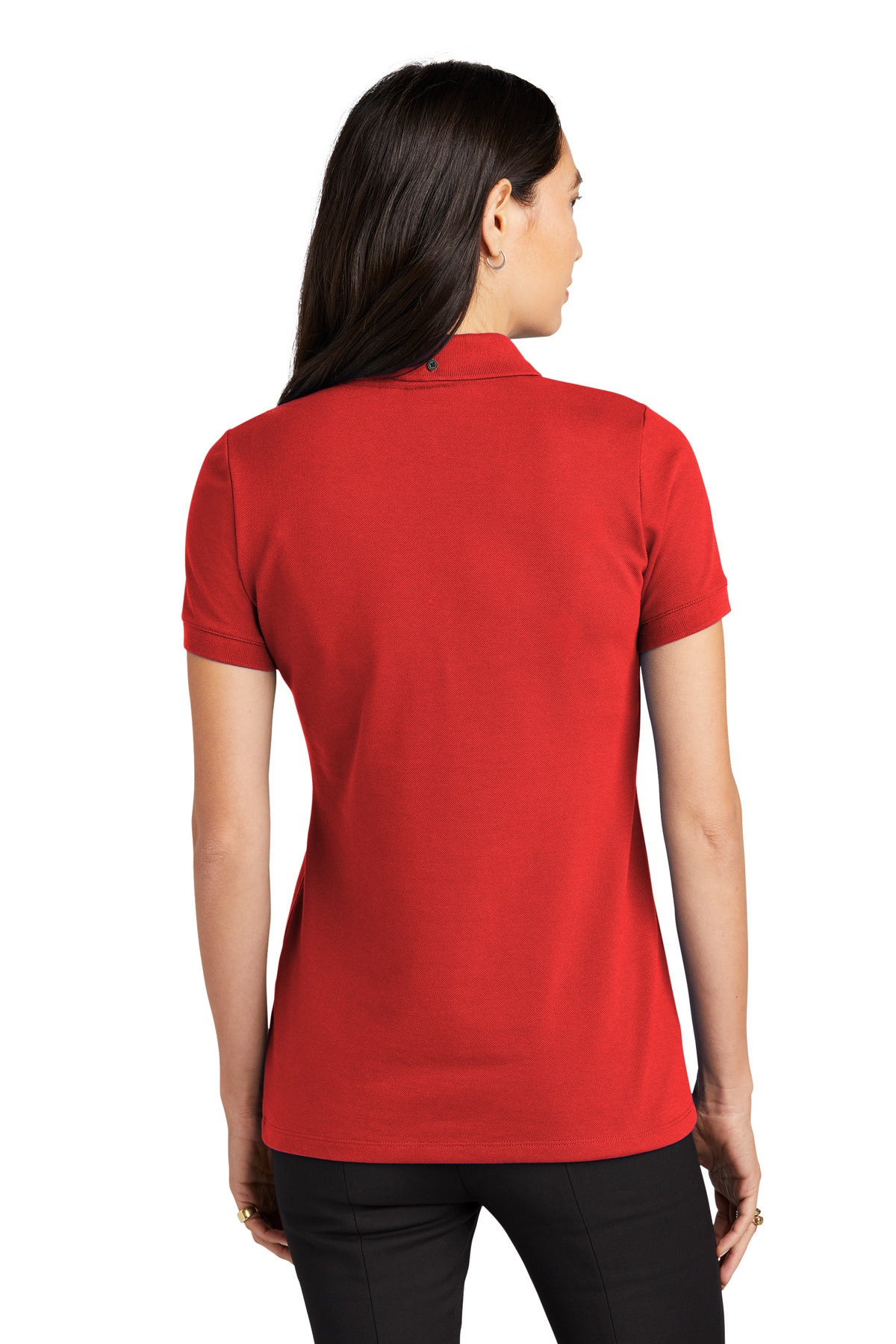 Custom Embroidered Mercer+Mettle Women's Stretch Heavyweight Pique Polo MM1001,Apple Red