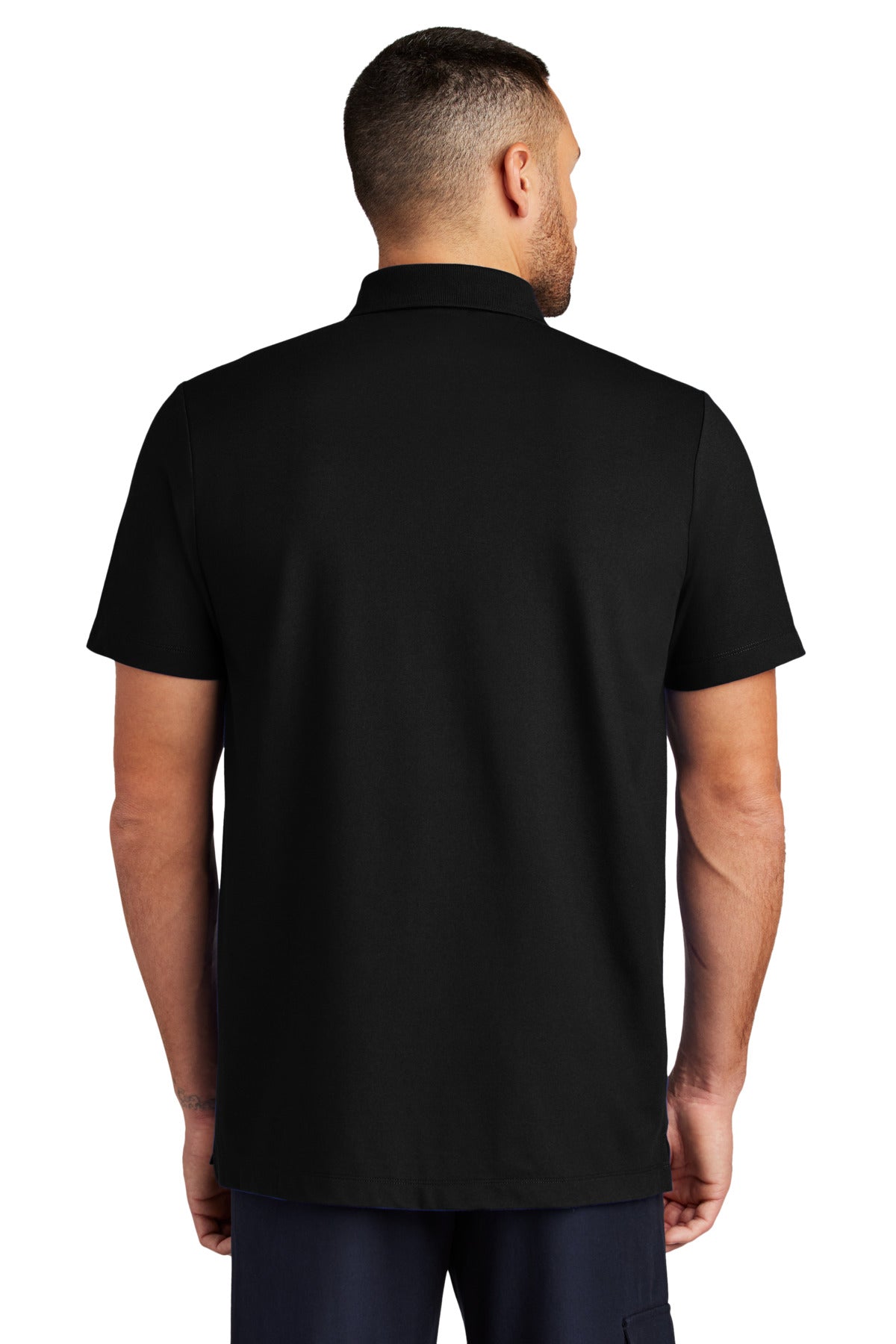Custom Embroidered Mercer+Mettle Stretch Pique Polo MM1004,Deep Black