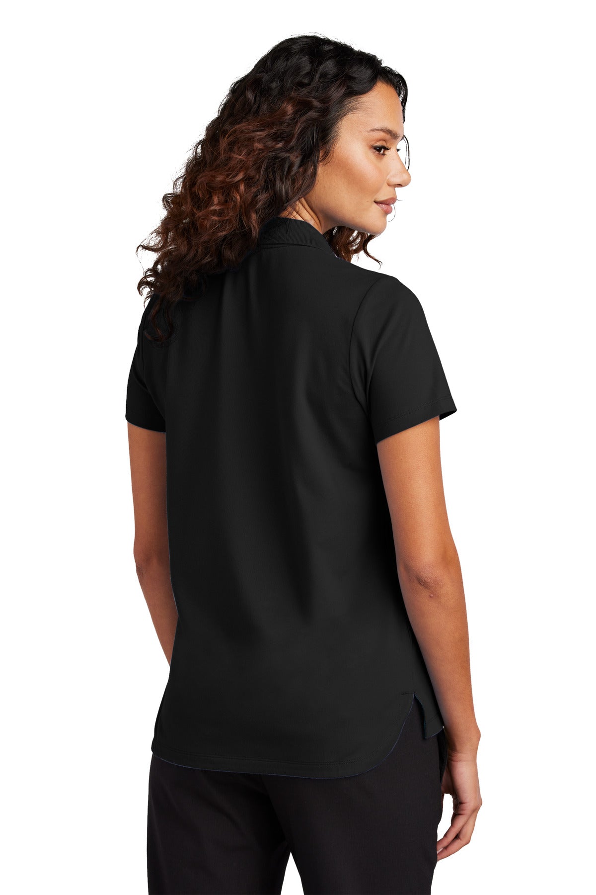 Custom Embroidered Mercer+Mettle Women's Stretch Pique Polo MM1005,Deep Black