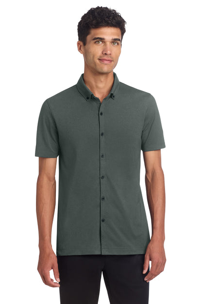 Custom Embroidered Mercer+Mettle Polos/Knits in Anchor Grey
