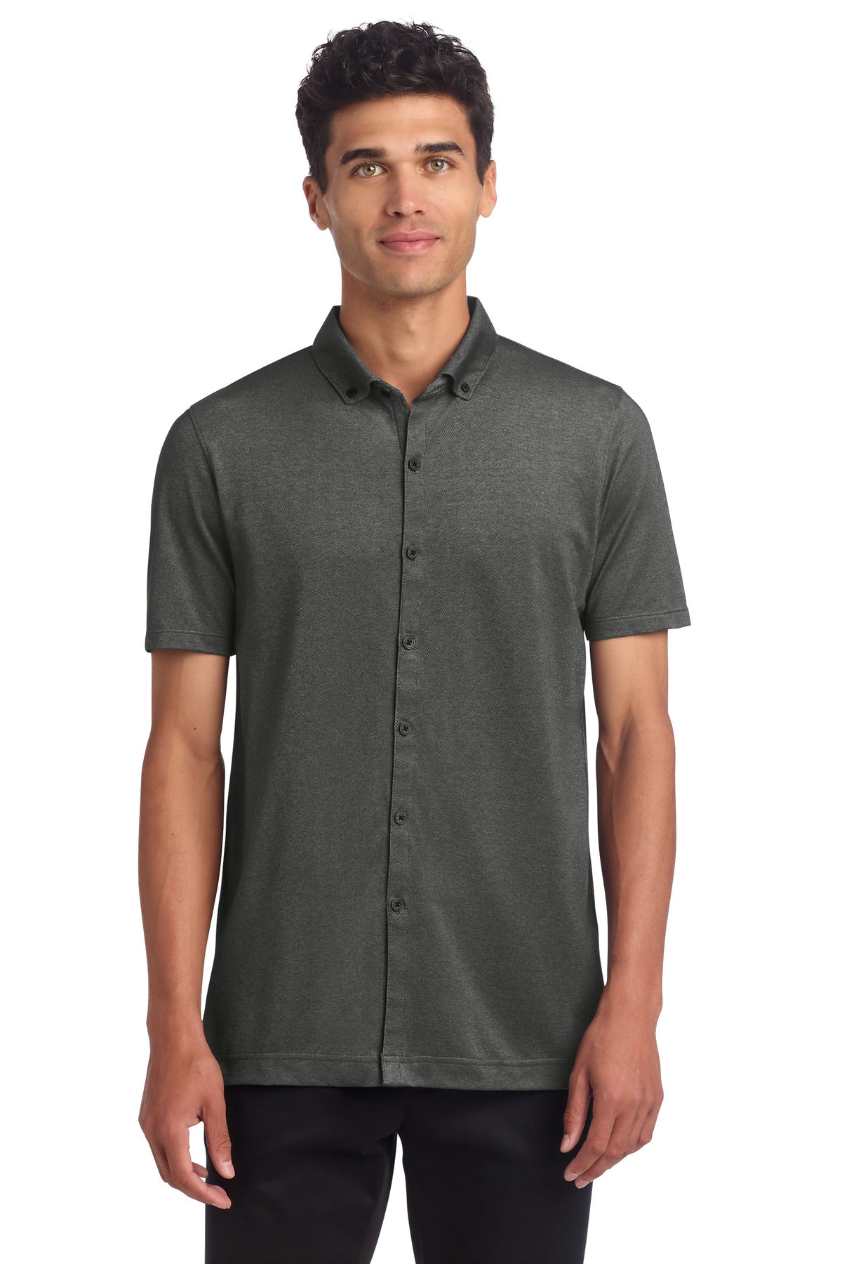 Custom Embroidered Mercer+Mettle Polos/Knits in Anchor Grey Heather