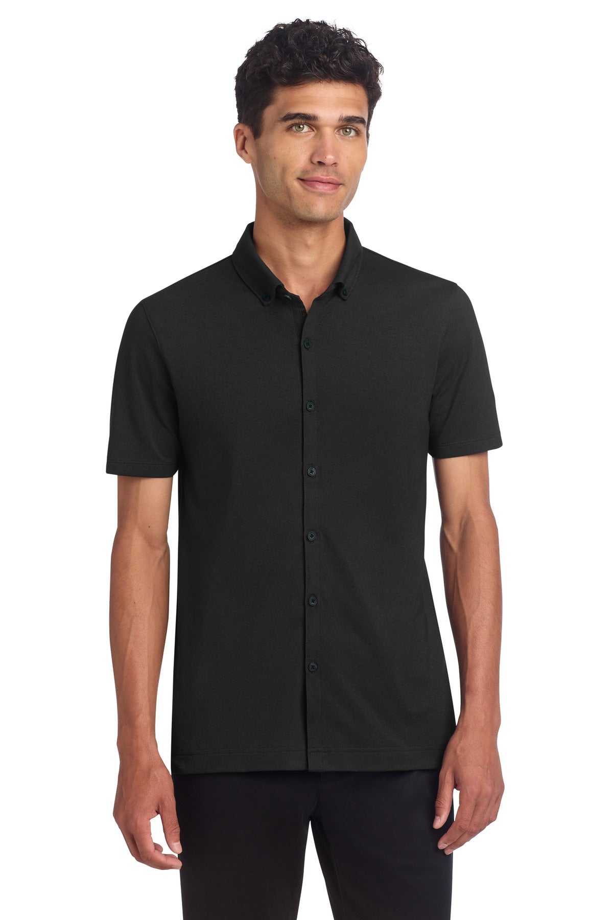 Custom Embroidered Mercer+Mettle Polos/Knits in Deep Black