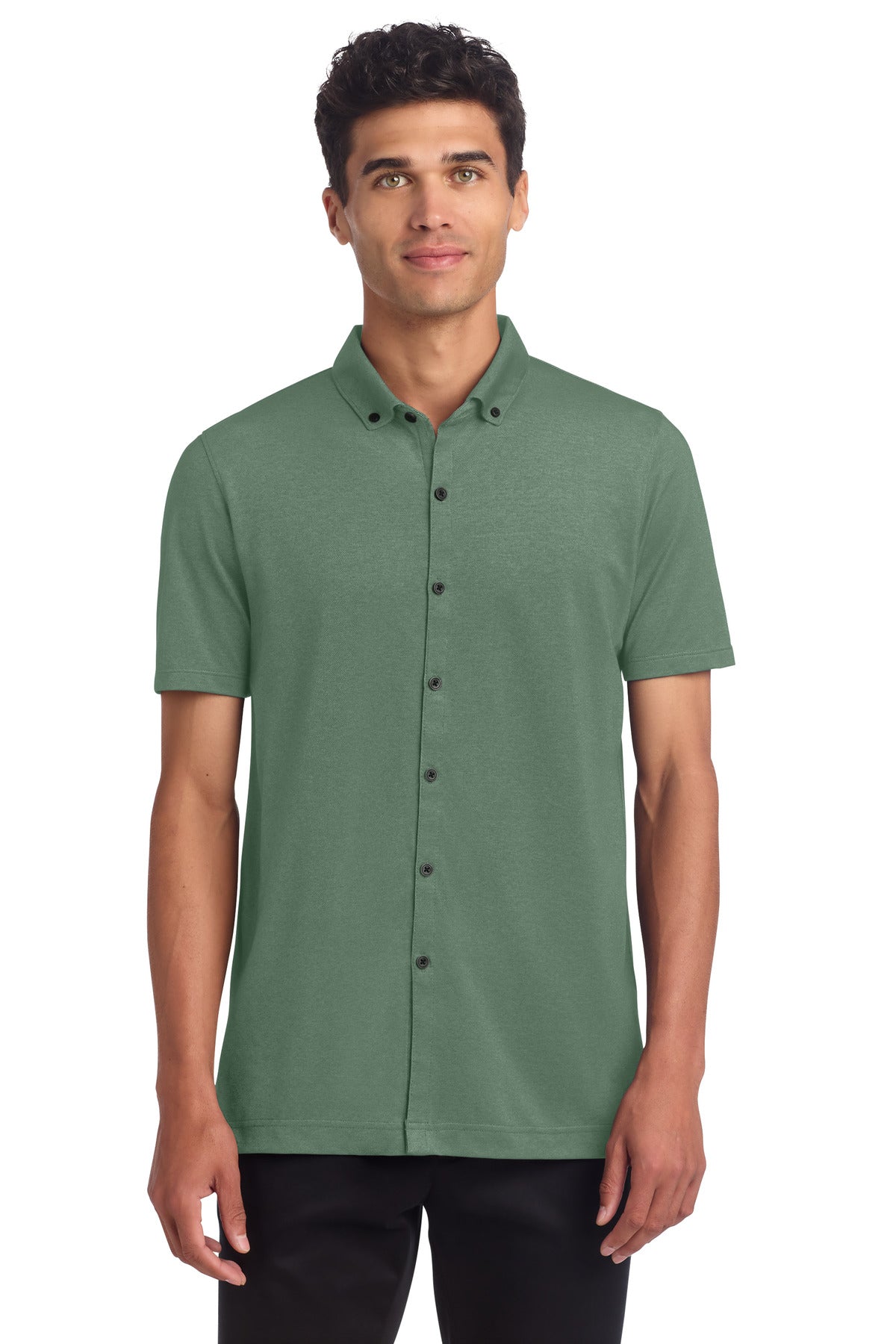 Custom Embroidered Mercer+Mettle Polos/Knits in Sage Heather