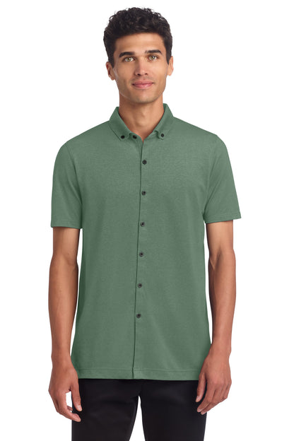Custom Embroidered Mercer+Mettle Polos/Knits in Sage Heather
