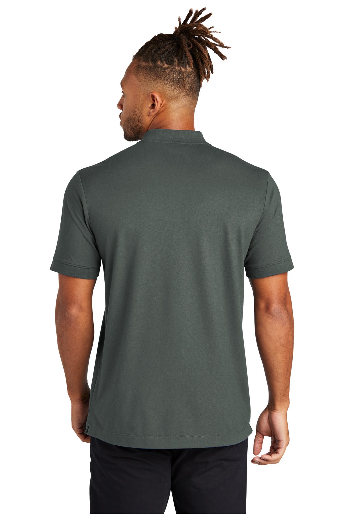 Custom Embroidered Mercer+Mettle Stretch Pique Henley MM1008,Anchor Grey
