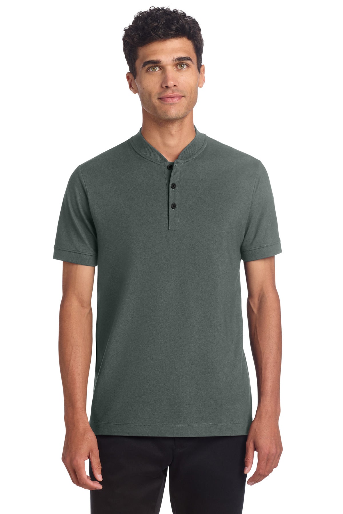 Custom Embroidered Mercer+Mettle Polos/Knits in Anchor Grey