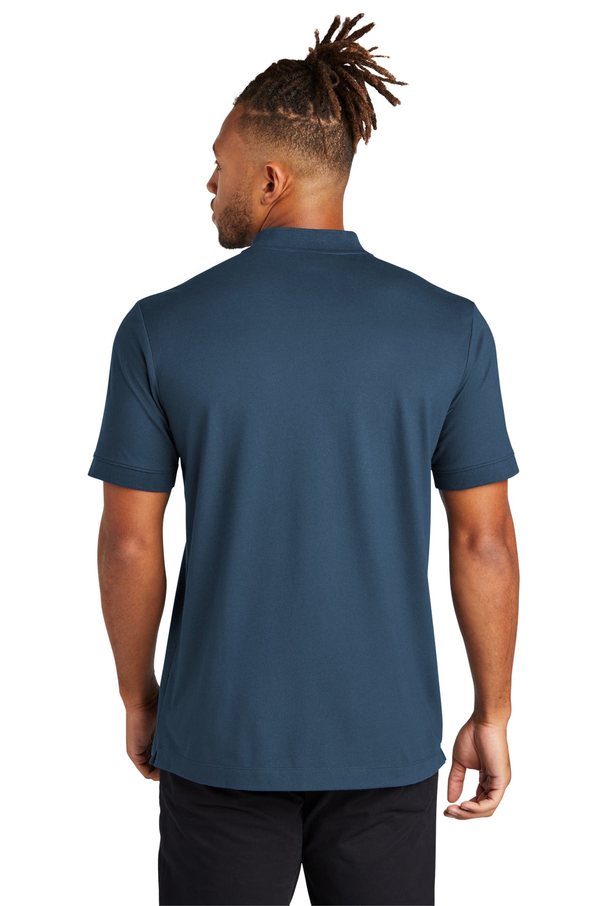 Custom Embroidered Mercer+Mettle Stretch Pique Henley MM1008,Insignia Blue