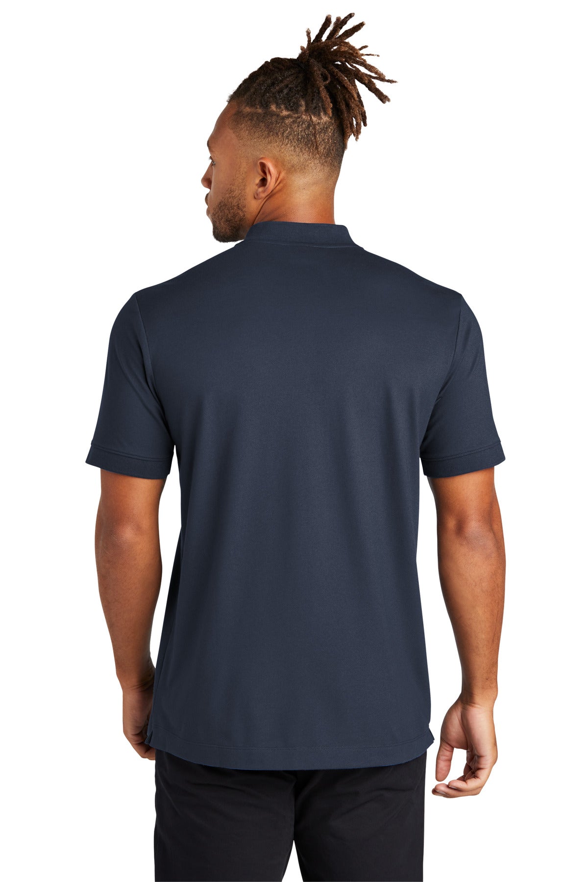 Custom Embroidered Mercer+Mettle Stretch Pique Henley MM1008,Night Navy