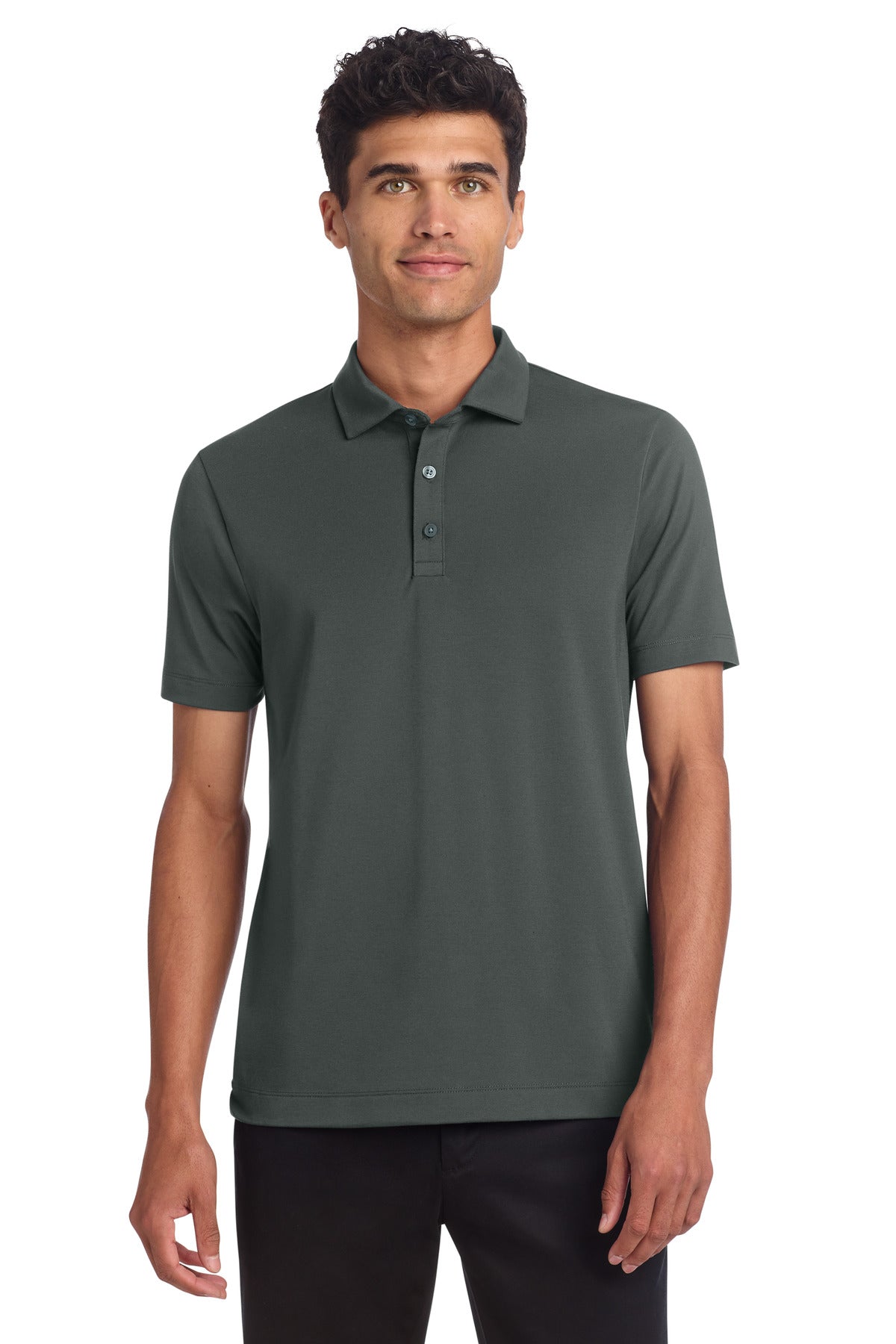 Custom Embroidered Mercer+Mettle Polos/Knits in Anchor Grey