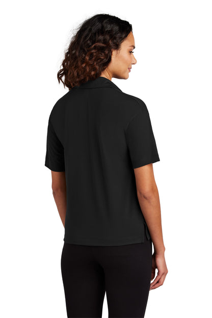 Custom Embroidered Mercer+Mettle Women's Stretch Jersey Polo MM1015,Deep Black