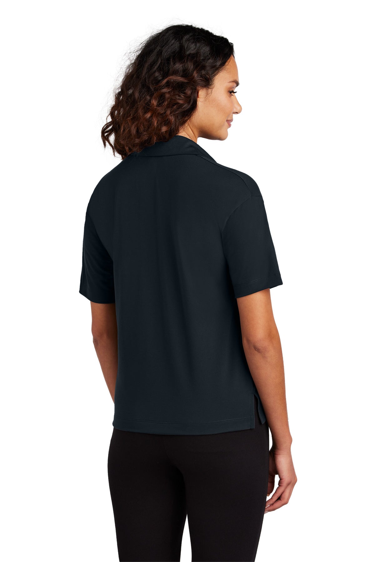 Custom Embroidered Mercer+Mettle Women's Stretch Jersey Polo MM1015,Night Navy