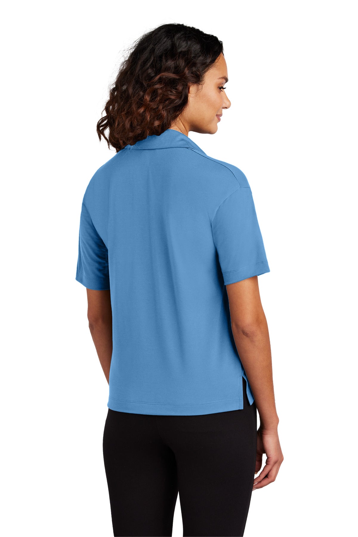 Custom Embroidered Mercer+Mettle Women's Stretch Jersey Polo MM1015,Parisian Blue