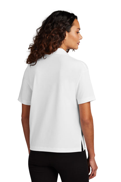 Custom Embroidered Mercer+Mettle Women's Stretch Jersey Polo MM1015,White