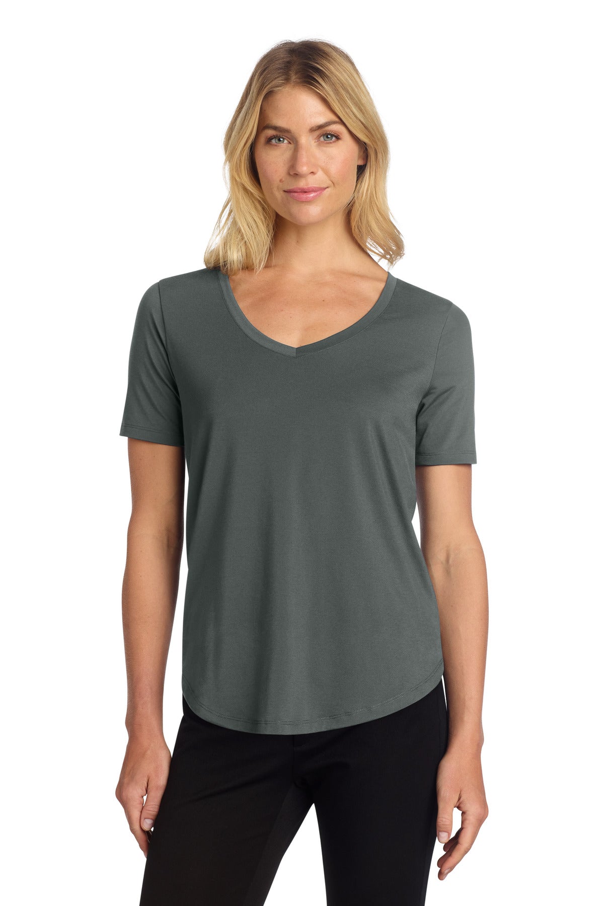 Custom Embroidered Mercer+Mettle T-Shirts  in Anchor Grey
