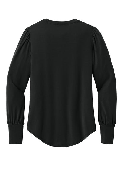 Mercer+Mettle Women's Stretch Jersey Long Sleeve Blouson Top MM1019