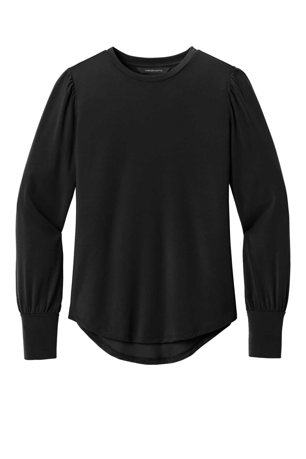 Mercer+Mettle Women's Stretch Jersey Long Sleeve Blouson Top MM1019