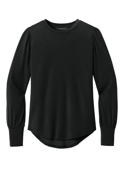 Mercer+Mettle Women's Stretch Jersey Long Sleeve Blouson Top MM1019