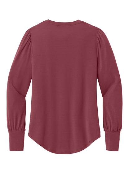 Mercer+Mettle Women's Stretch Jersey Long Sleeve Blouson Top MM1019