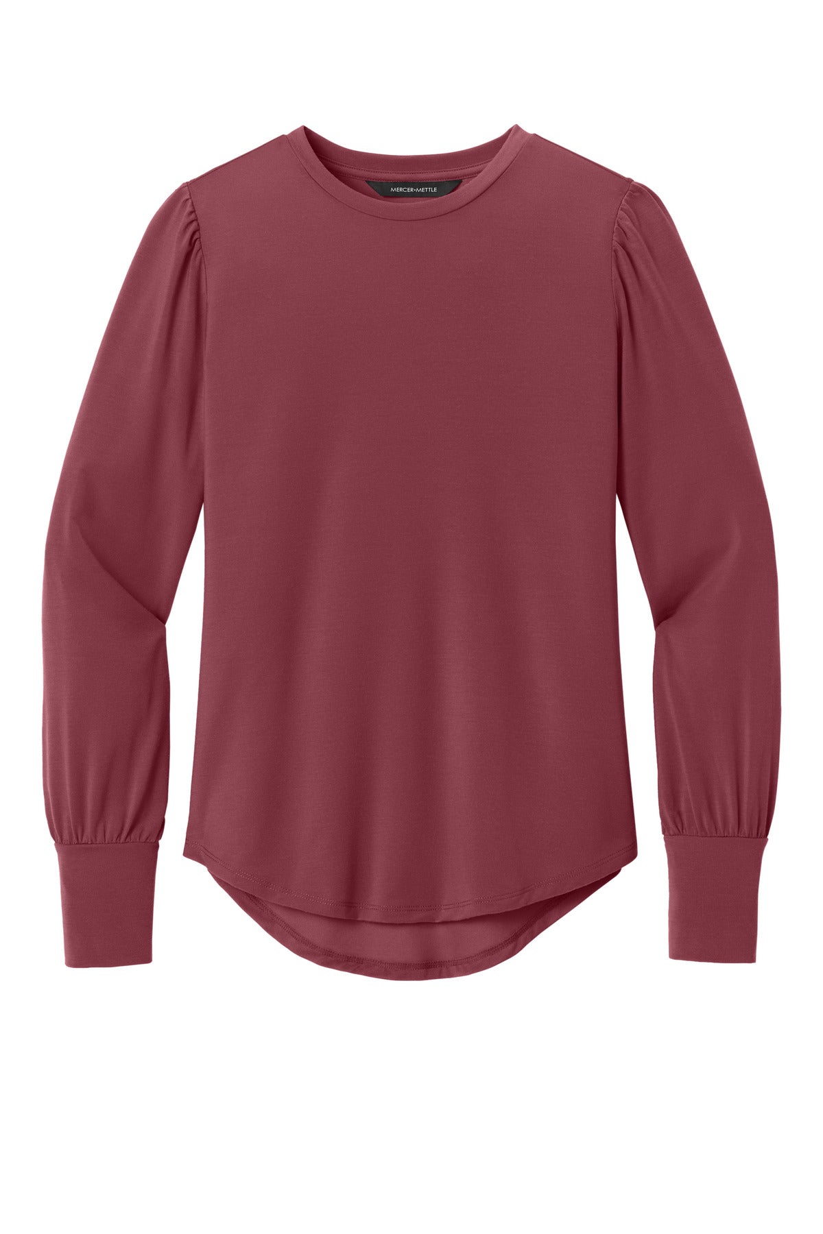 Mercer+Mettle Women's Stretch Jersey Long Sleeve Blouson Top MM1019