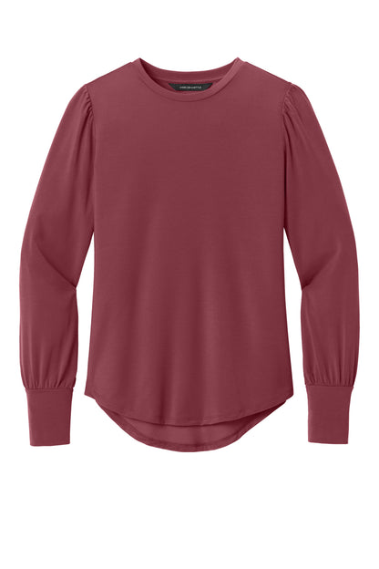 Mercer+Mettle Women's Stretch Jersey Long Sleeve Blouson Top MM1019