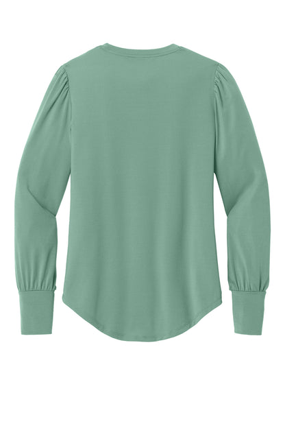 Mercer+Mettle Women's Stretch Jersey Long Sleeve Blouson Top MM1019