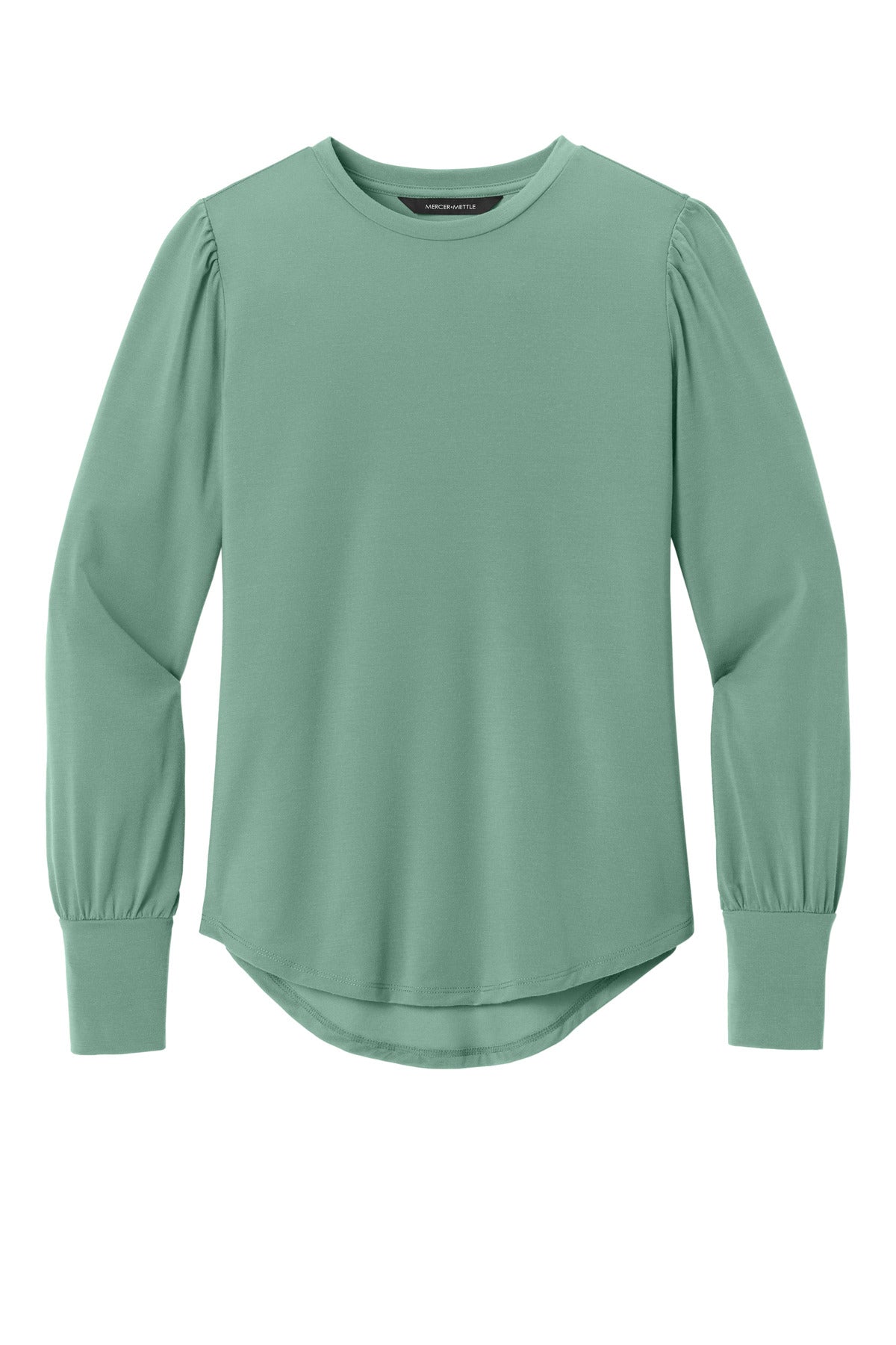 Mercer+Mettle Women's Stretch Jersey Long Sleeve Blouson Top MM1019