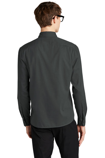 Custom Embroidered Mercer+Mettle Long Sleeve Stretch Woven Shirt MM2000,Anchor Grey