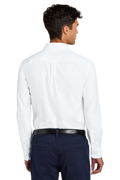 Custom Embroidered Mercer+Mettle Long Sleeve Modern Oxford Shirt MM2002,White