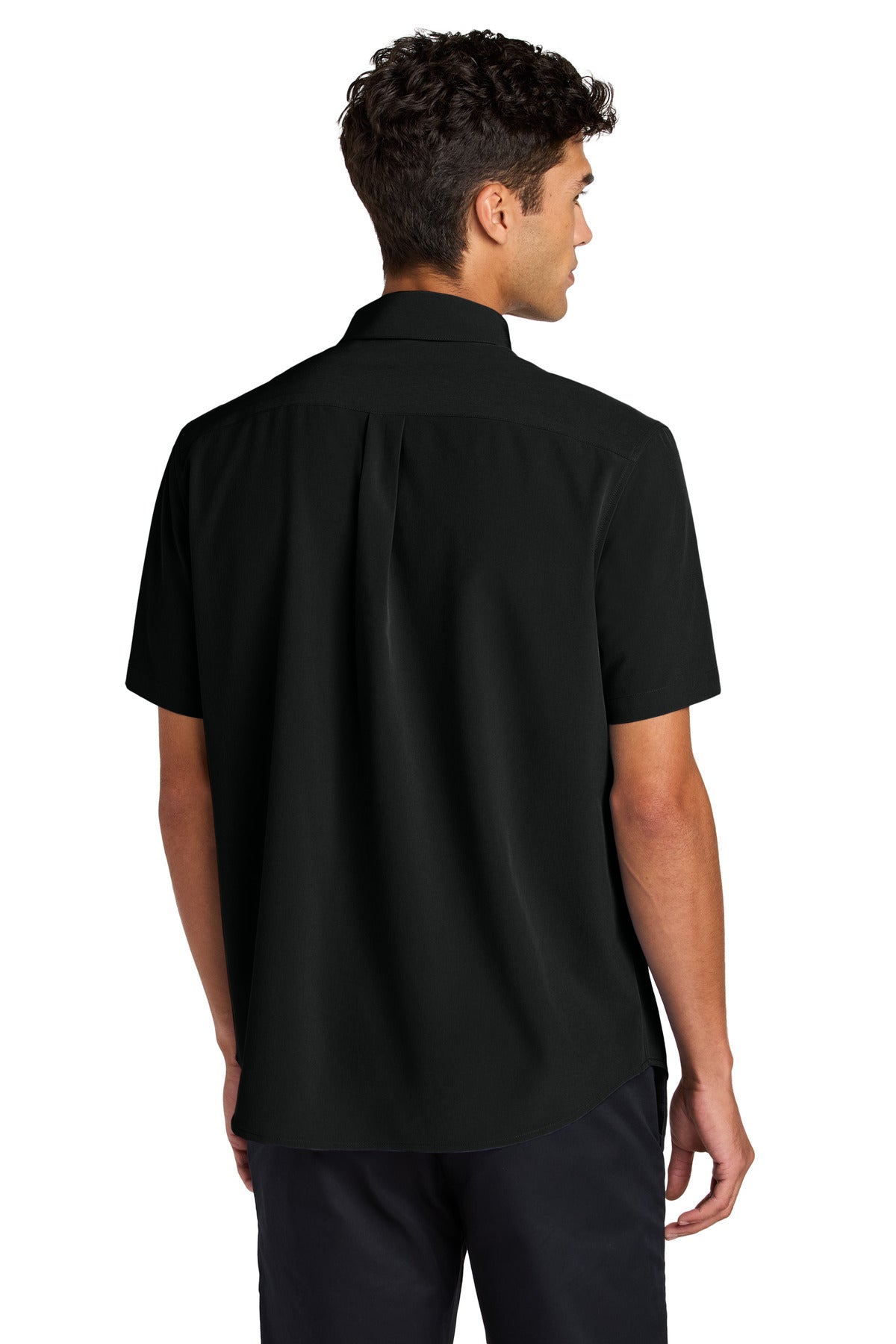 Custom Embroidered Mercer+Mettle Short Sleeve UV Capital Tech Shirt MM2006,Deep Black