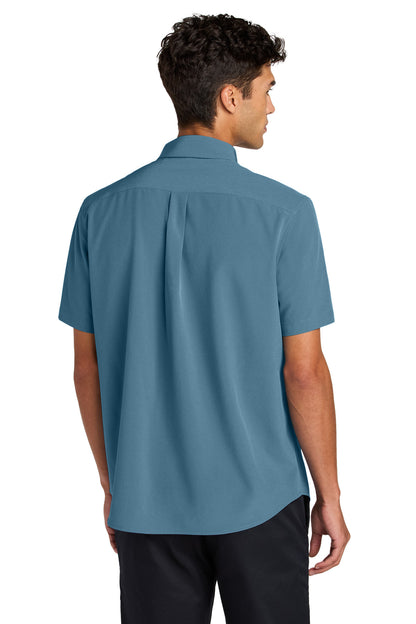 Custom Embroidered Mercer+Mettle Short Sleeve UV Capital Tech Shirt MM2006,Harbor Blue