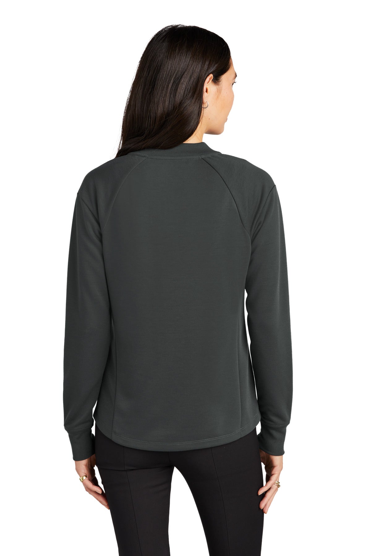 Custom Embroidered Mercer+Mettle Women's Double-Knit Bomber MM3001,Anchor Grey