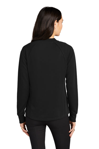 Custom Embroidered Mercer+Mettle Women's Double-Knit Bomber MM3001,Deep Black