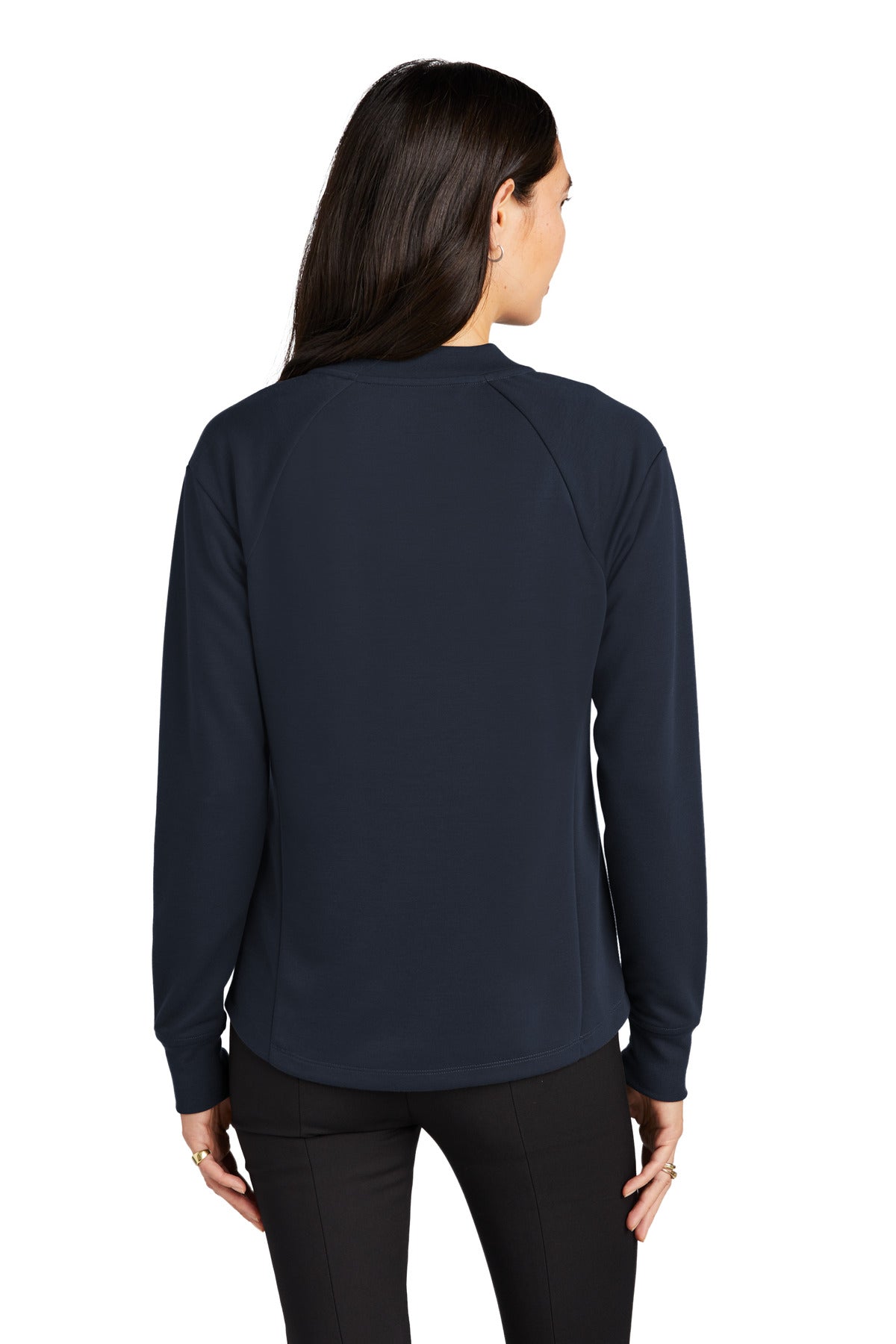 Custom Embroidered Mercer+Mettle Women's Double-Knit Bomber MM3001,Night Navy