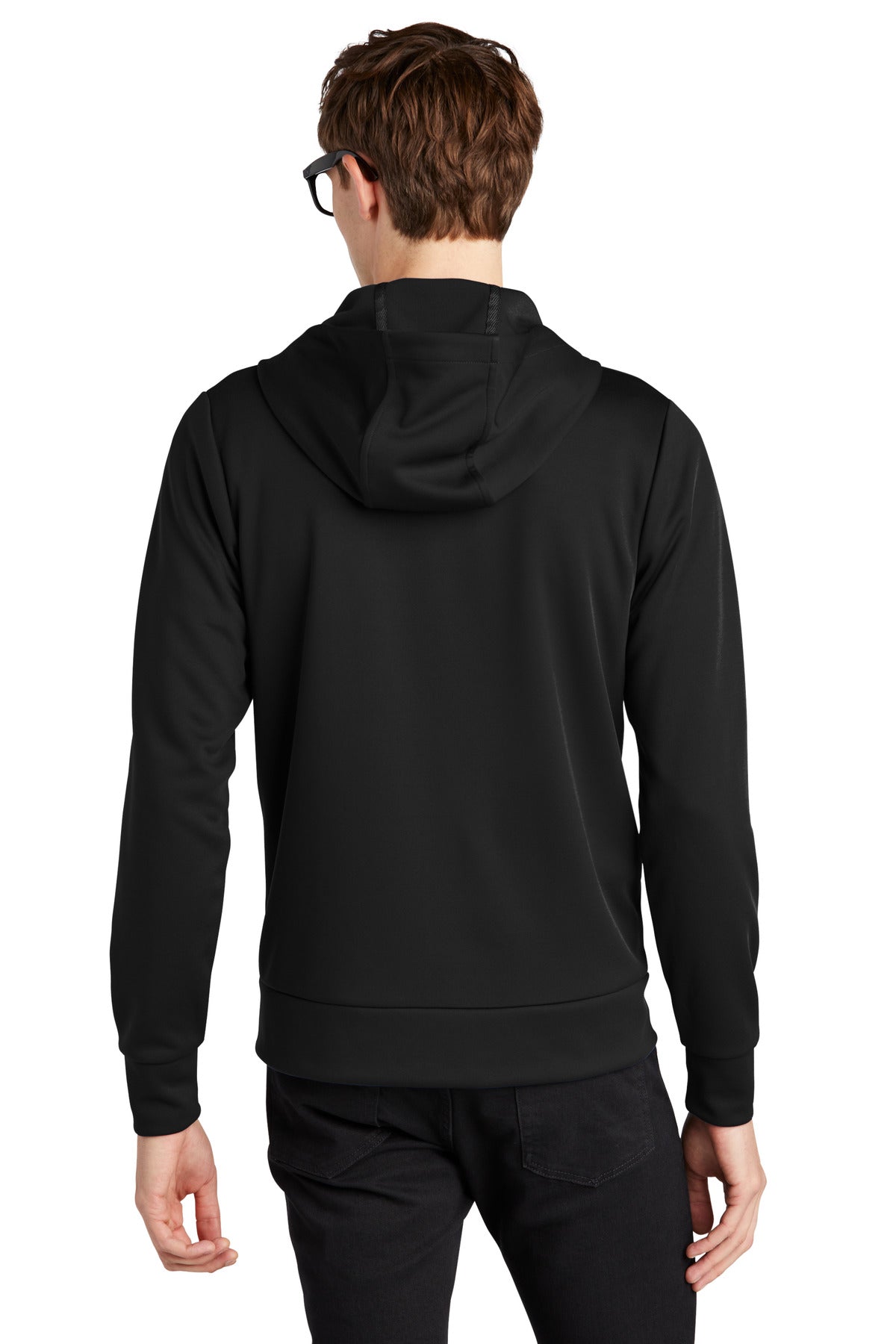 Custom Embroidered Mercer+Mettle Double-Knit Full-Zip Hoodie MM3002,Deep Black