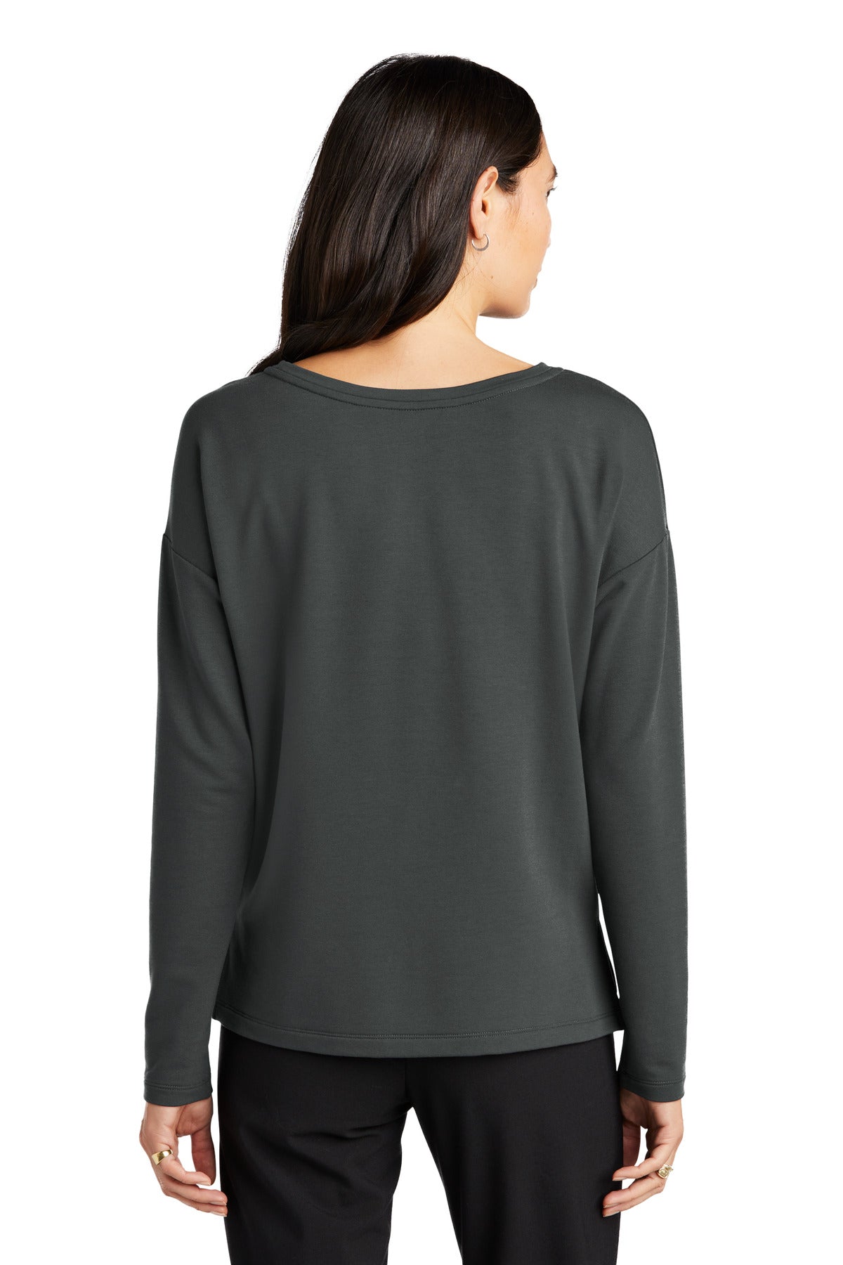 Custom Embroidered Mercer+Mettle Women's Stretch Drop Shoulder Pullover MM3013,Anchor Grey