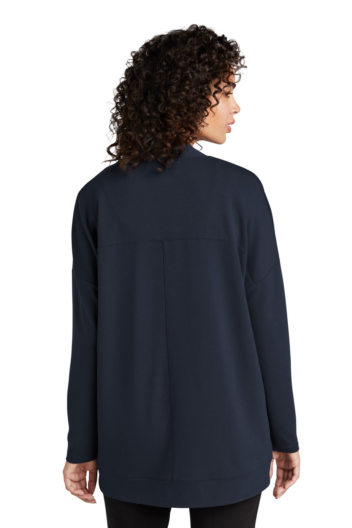 Custom Embroidered Mercer+Mettle Women's Stretch Open-Front Cardigan MM3015,Night Navy