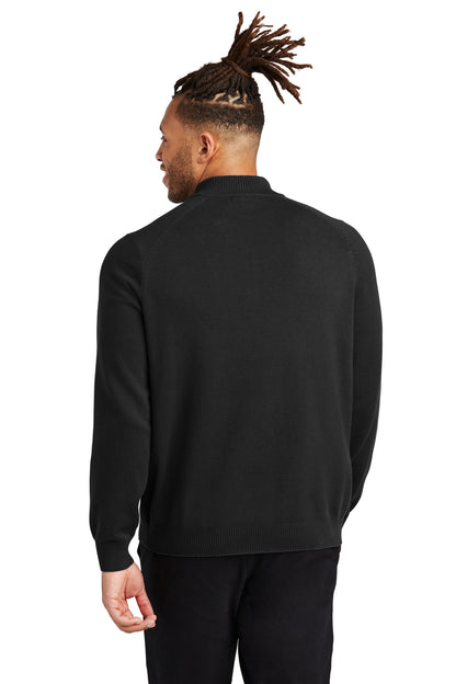 Custom Embroidered Mercer+Mettle 1/4-Zip Sweater MM3020,Deep Black
