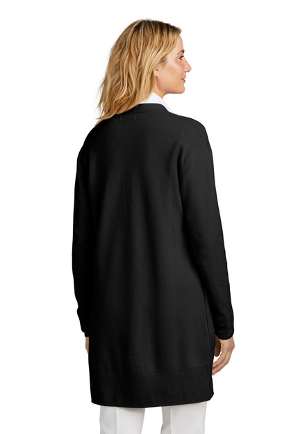 Custom Embroidered Mercer+Mettle Women's Open-Front Cardigan Sweater MM3023,Deep Black