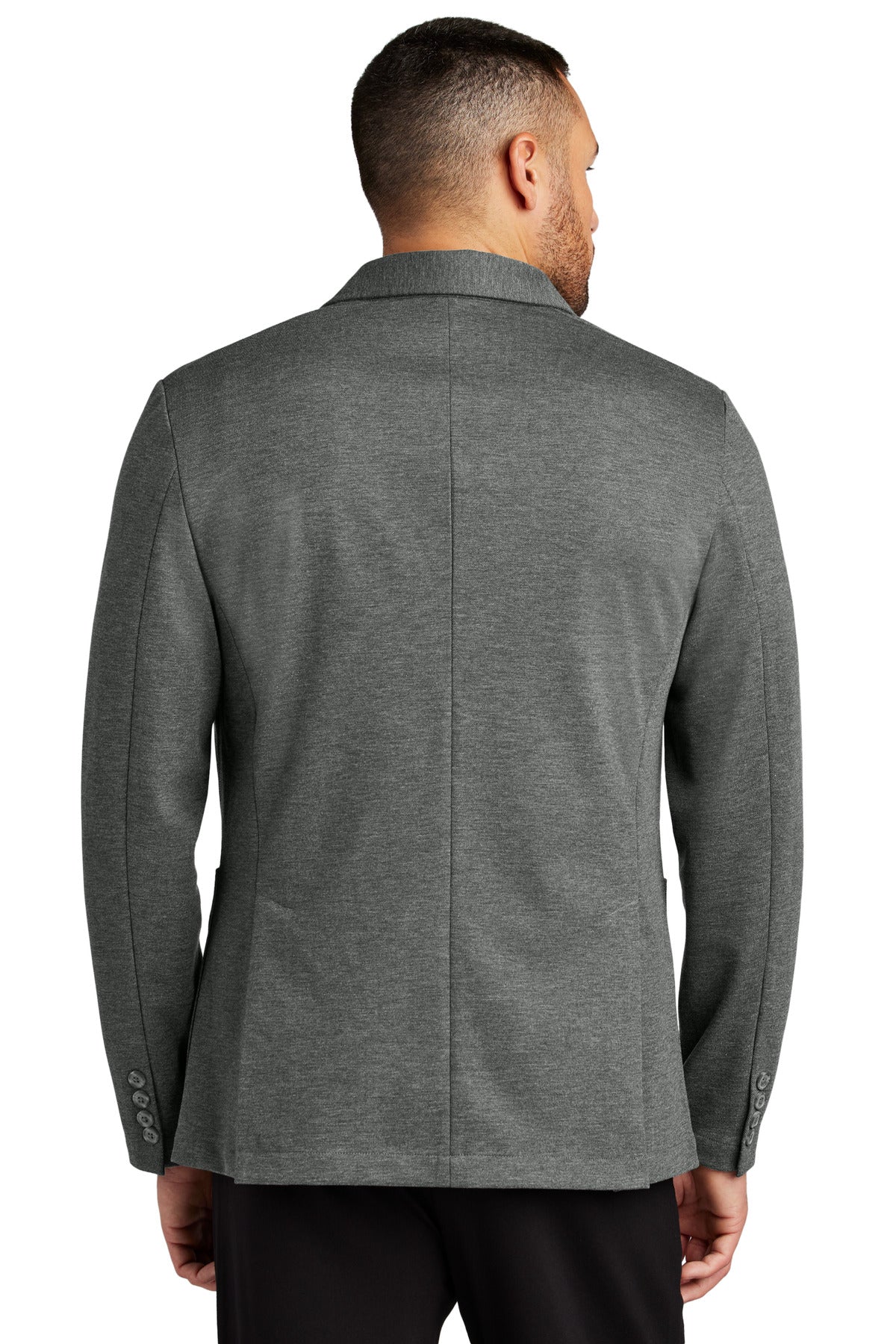 Custom Embroidered Mercer+Mettle Relaxed Knit Blazer MM3030,Storm Grey Heather