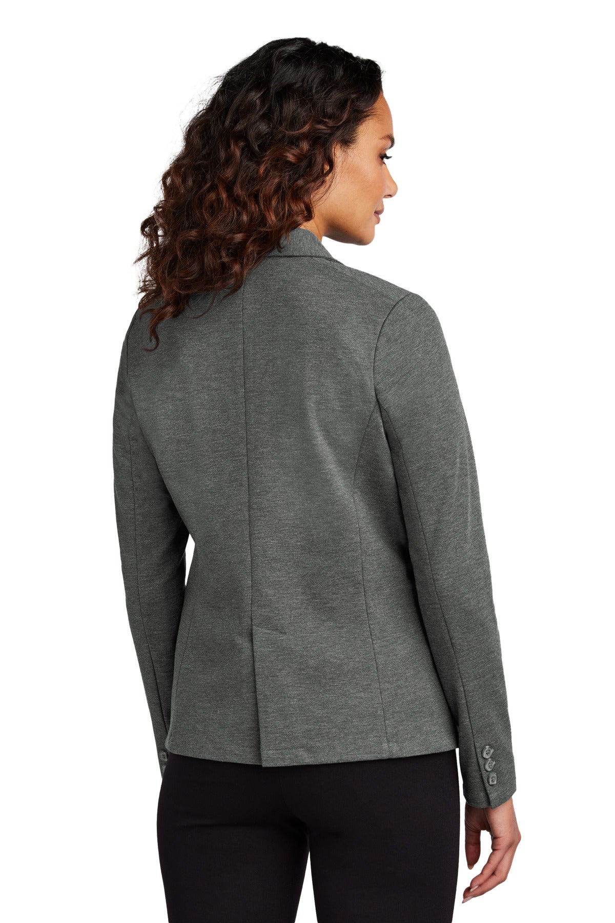 Custom Embroidered Mercer+Mettle Women's Relaxed Knit Blazer MM3031,Storm Grey Heather