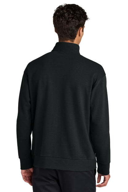 Custom Embroidered Mercer+Mettle Linear Texture 1/4-Zip MM3040,Deep Black